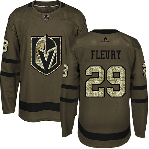 Herren Vegas Golden Knights Eishockey Trikot Marc-Andre Fleury #29 Authentic Grün Salute to Service